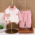 Boys Pink Fleece Jacket with Sweatpants Set Sets Pink 1-2 Y