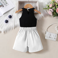 Girls Halter Neck Top With Pencil Skort Set Sets