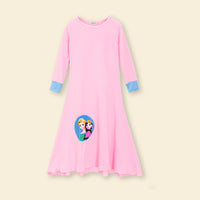 Girls Long Sleeve Dress With Head Scarf Casual Dresses   