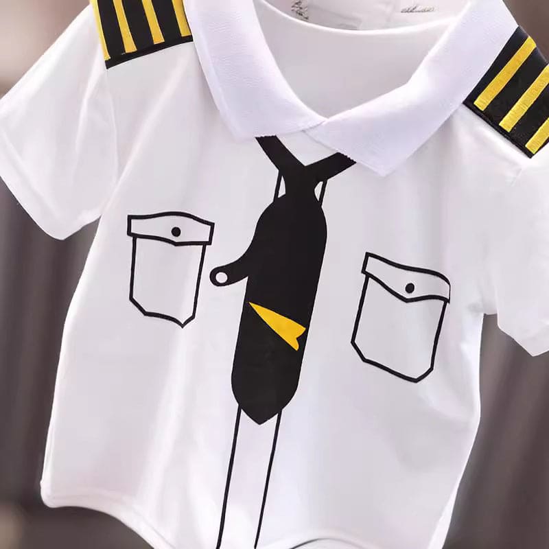 Boys Neck Tie Printed T-Shirt With Shorts 2 pc. Sets   
