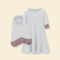 Girls Long Sleeve Dress With Head Scarf Casual Dresses   