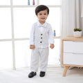 Boys Striped Waistcoat Mock Shirt With Trousers Set 2 pc. Sets White 1-2 Y 