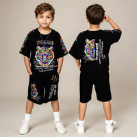 Boys Printed T-shirt with Shorts Set Sets   