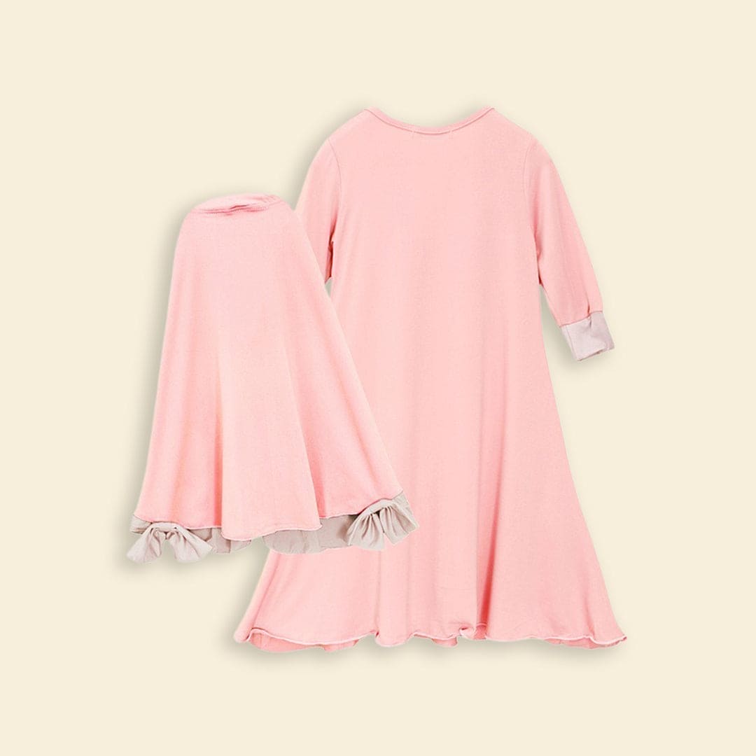 Girls Long Sleeve Dress With Head Scarf (Copy) Casual Dresses