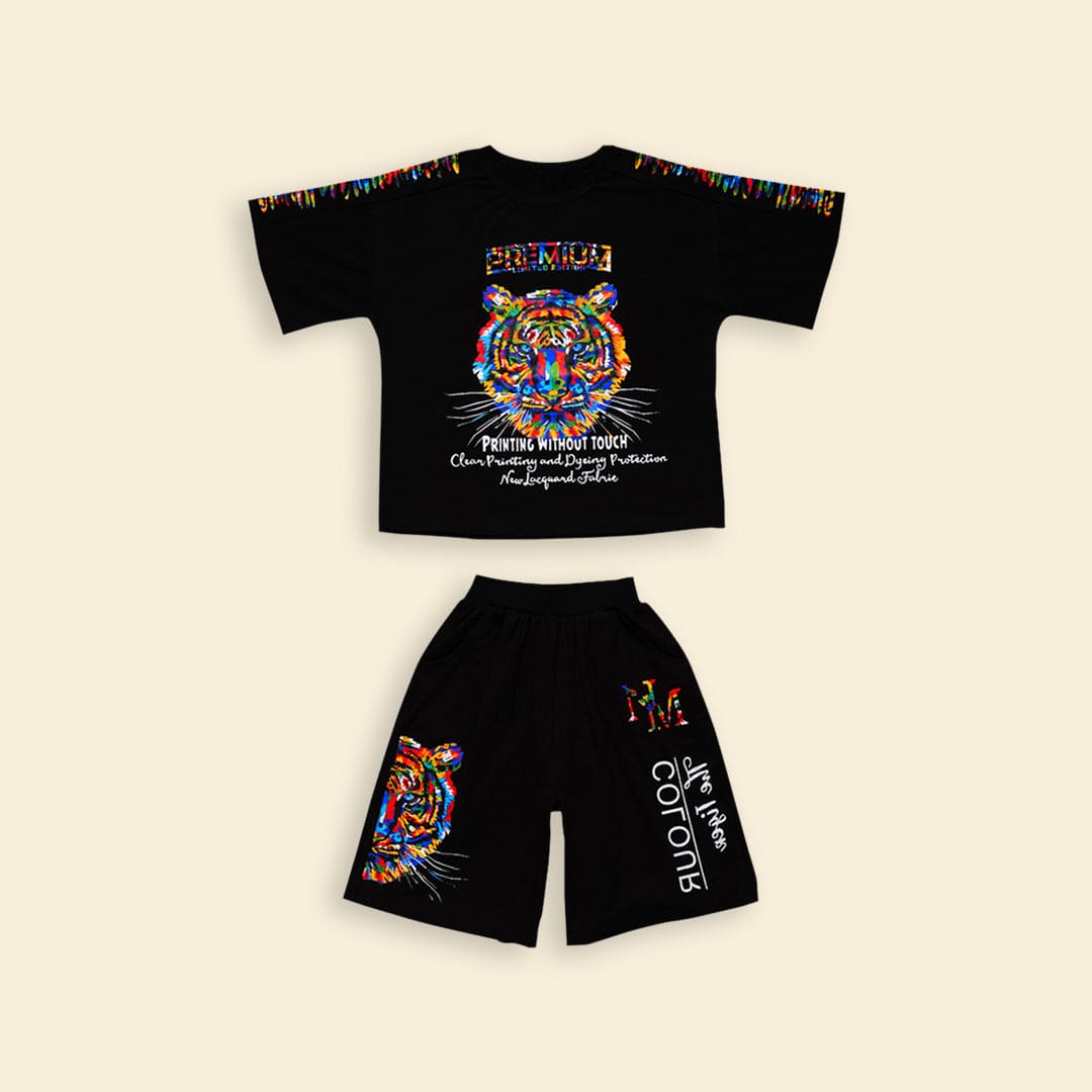 Boys Printed T-shirt with Shorts Set Sets   