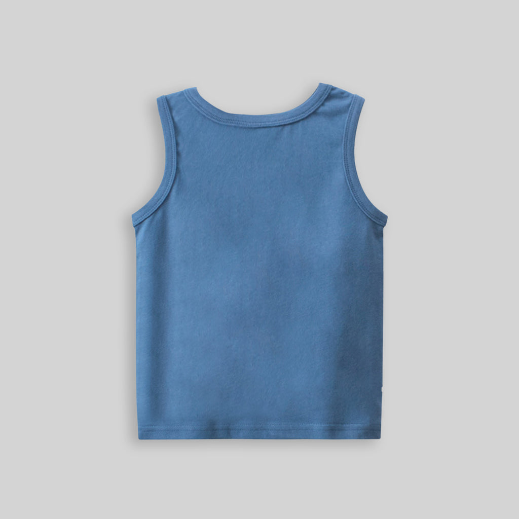 Boys Cartoon Graphic Round Neck Vest Tshirts   