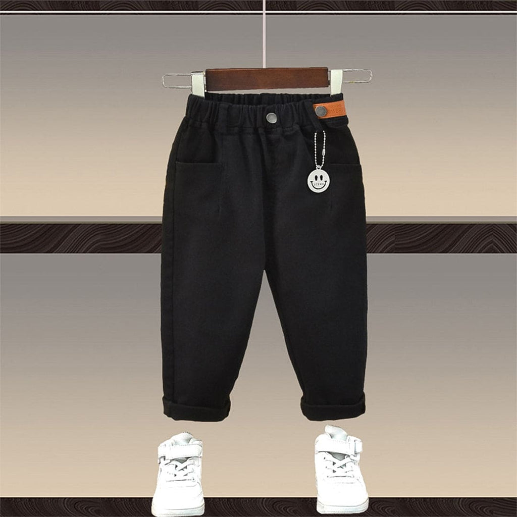 Boys Trousers With Smiley Keychain