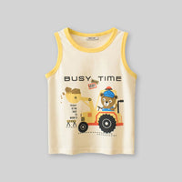 Boys Round Neck Cartoon Graphic Vest Tshirts   