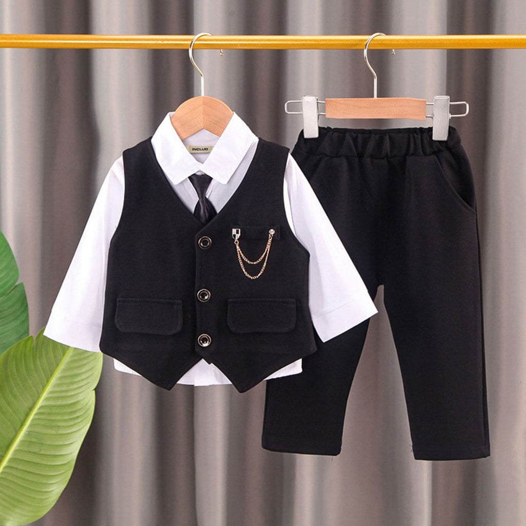 Boys Formal Waistcoat with Shirt & Trousers Set