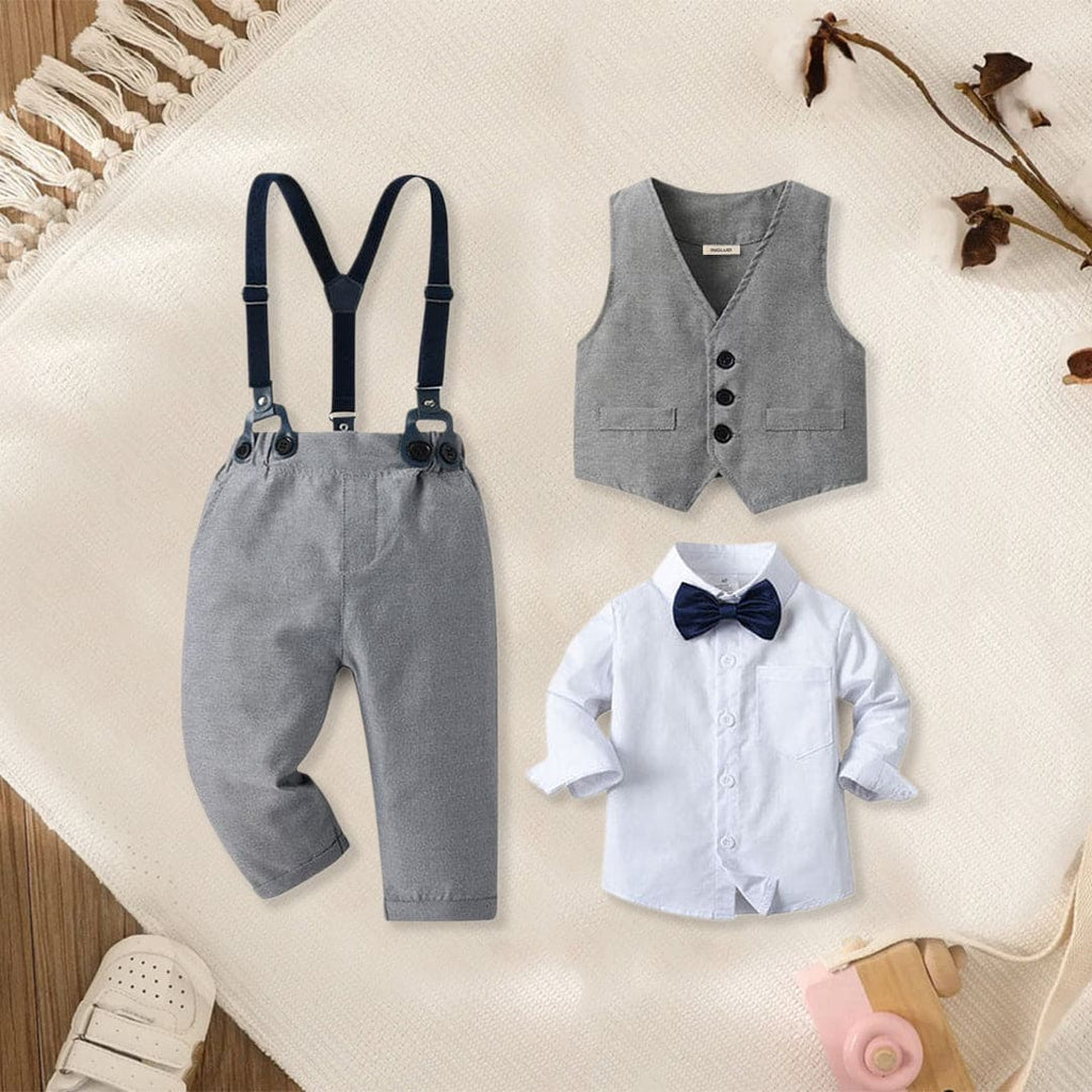 Boys Shirt with Suspender Trousers & Waistcoat 3pc Set 3 pc. Sets