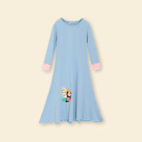 Girls Long Sleeve Dress With Head Scarf Casual Dresses   