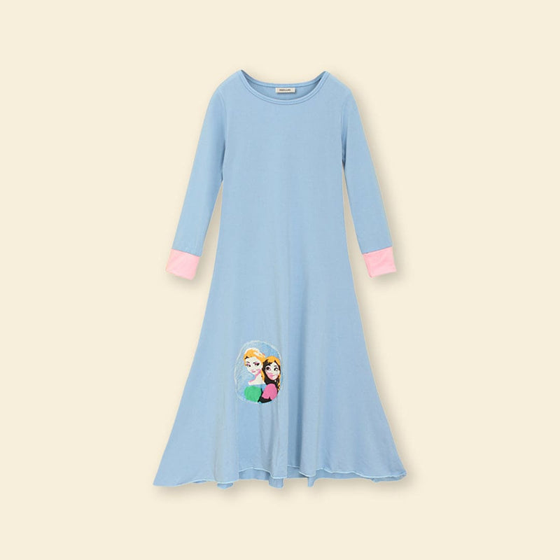 Girls Long Sleeve Dress With Head Scarf Casual Dresses   