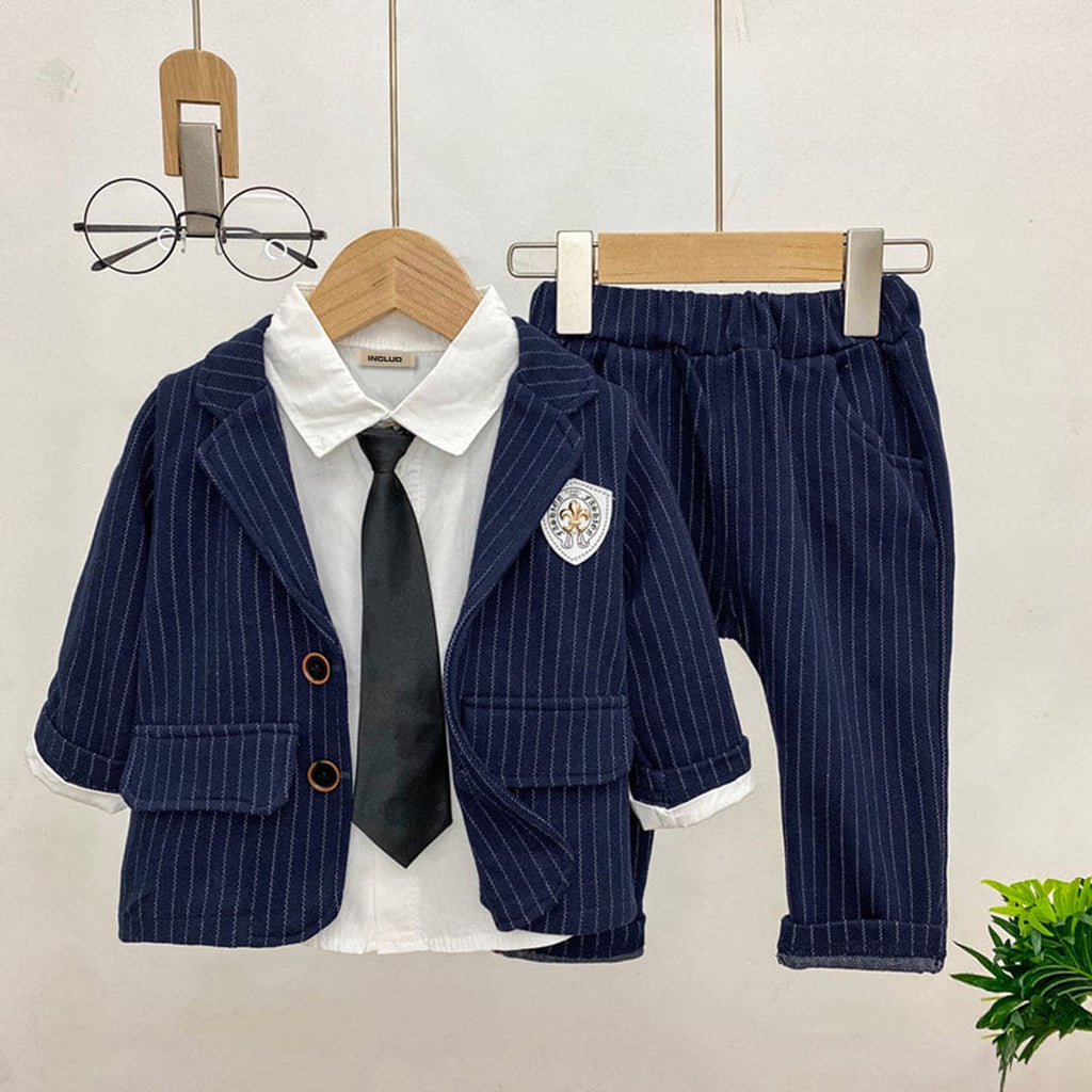 Boys Shirt Pant with Blazer 3pc Suit Set