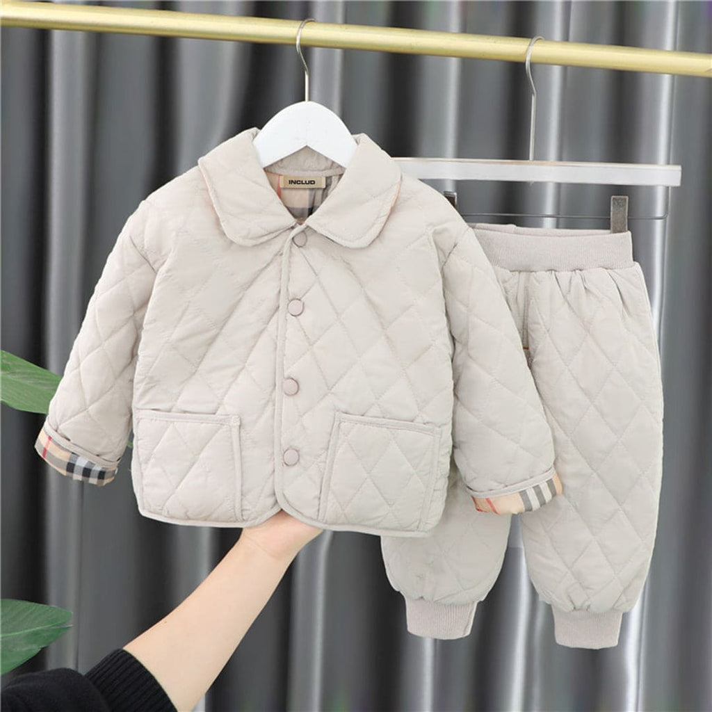 Boys Quilted Jacket with Jogger Set