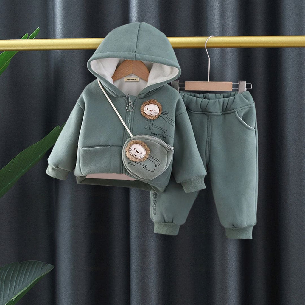 Boys Hooded Sweatshirt with Joggers Set with Sling