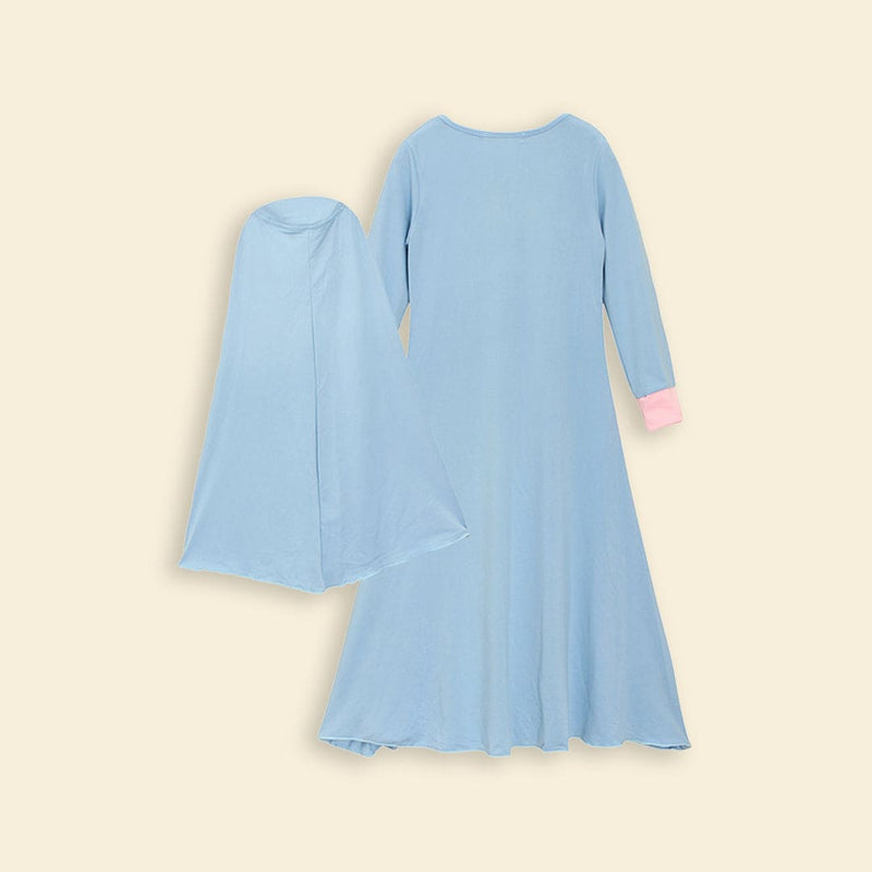 Girls Long Sleeve Dress With Head Scarf Casual Dresses   