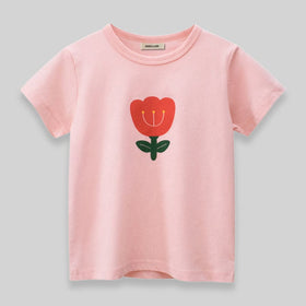 Girls Pink Graphic Print Tshirt Tshirts Pink 1-2 Y 