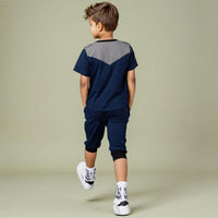 Boys Printed T-shirt with Bermudas Set Sets   