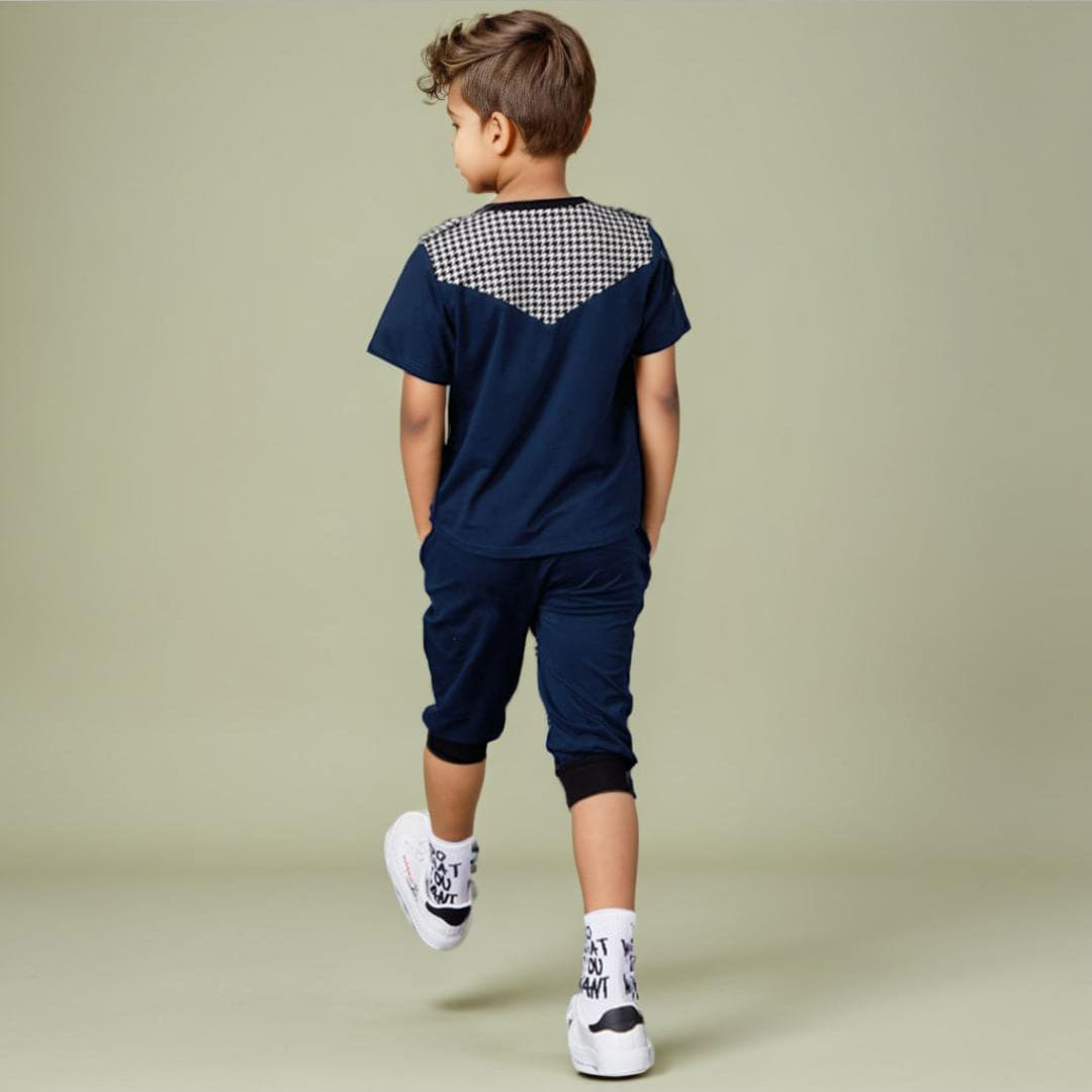 Boys Printed T-shirt with Bermudas Set Sets   