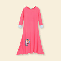 Girls Long Sleeve Dress With Head Scarf Casual Dresses   