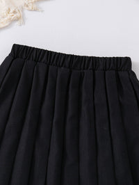 Girls Lace Shirt with Pleated Skirt Set Sets   