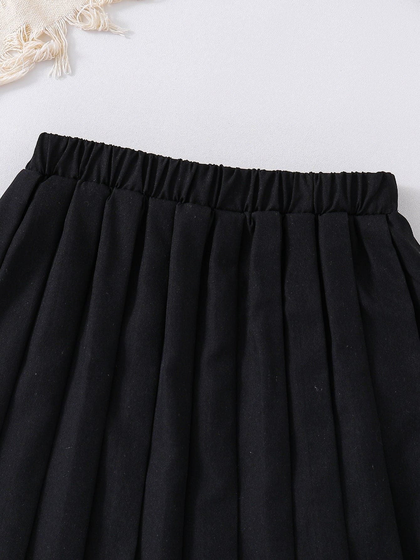 Girls Lace Shirt with Pleated Skirt Set Sets   