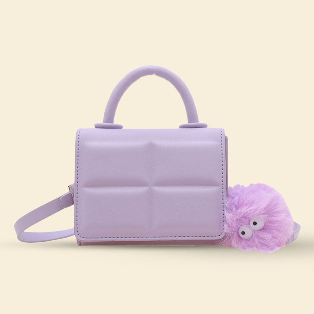 Girls Solid Color Sling Bag Sling Bags Purple One Size 