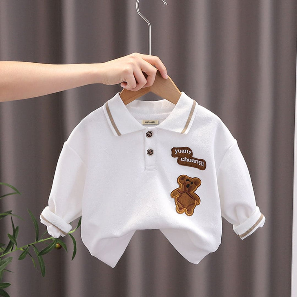 Boys Patch Applique Full Sleeves T-shirt