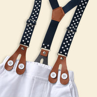 Boys Striped Shirt with Suspender Trousers Set 2 pc. Sets   