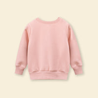 Boys Pink Long Sleeves Solid Sweatshirt Sweatshirts & Hoodies   