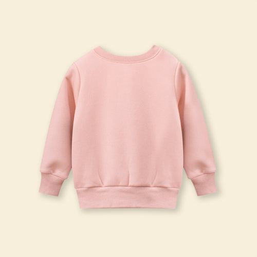 Boys Pink Long Sleeves Solid Sweatshirt Sweatshirts & Hoodies   