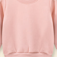 Boys Pink Long Sleeves Solid Sweatshirt Sweatshirts & Hoodies   