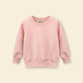 Boys Pink Long Sleeves Solid Sweatshirt Sweatshirts & Hoodies Pink 1-2 Y 