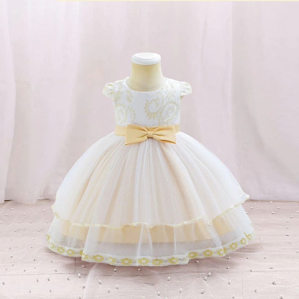 Girls Embroidered Tulle Party Dress