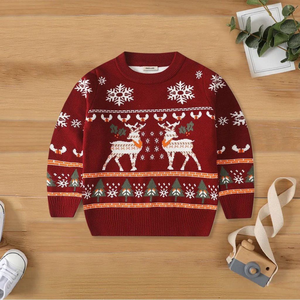 Boys Reindeer Jacquard Sweater