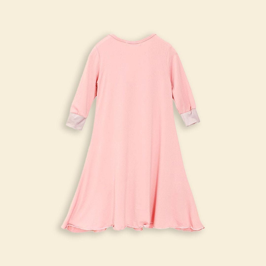 Girls Long Sleeve Dress With Head Scarf (Copy) Casual Dresses