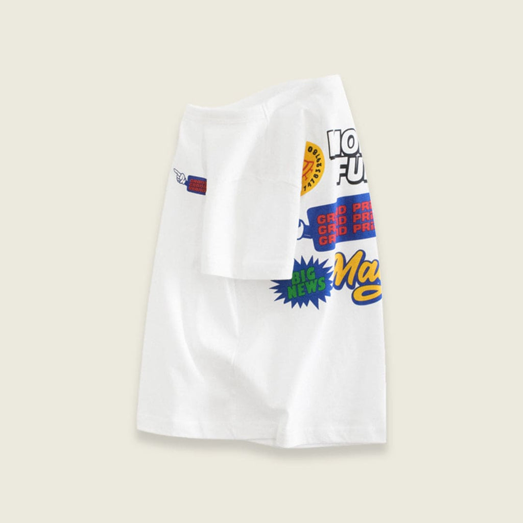 Boys Printed Short Sleeves Casual T-shirt Tshirts   