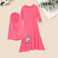 Girls Long Sleeve Dress With Head Scarf Casual Dresses Red 7-8 Y 