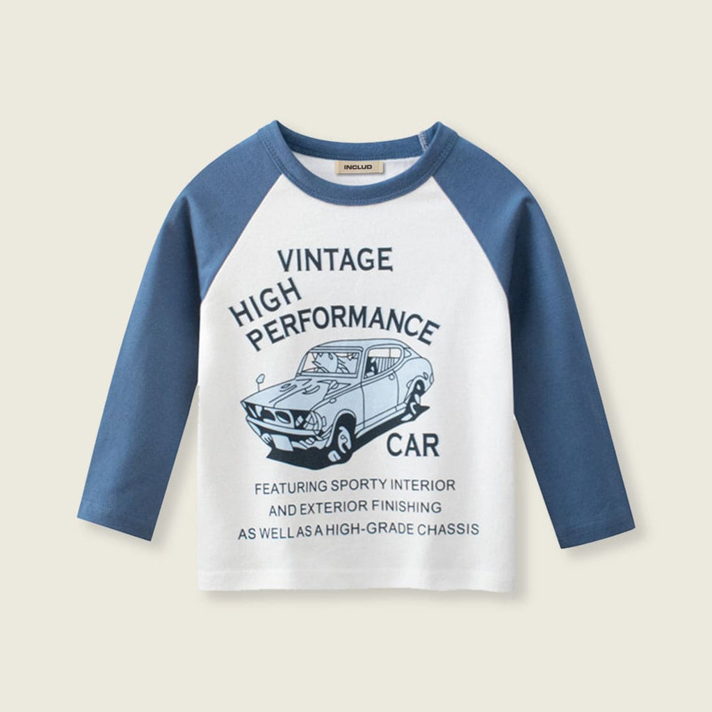 Boys Car Print T-shirt