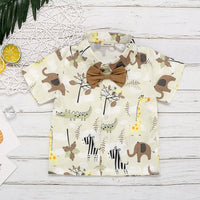 Boys Printed Shirt With Shorts Sets   