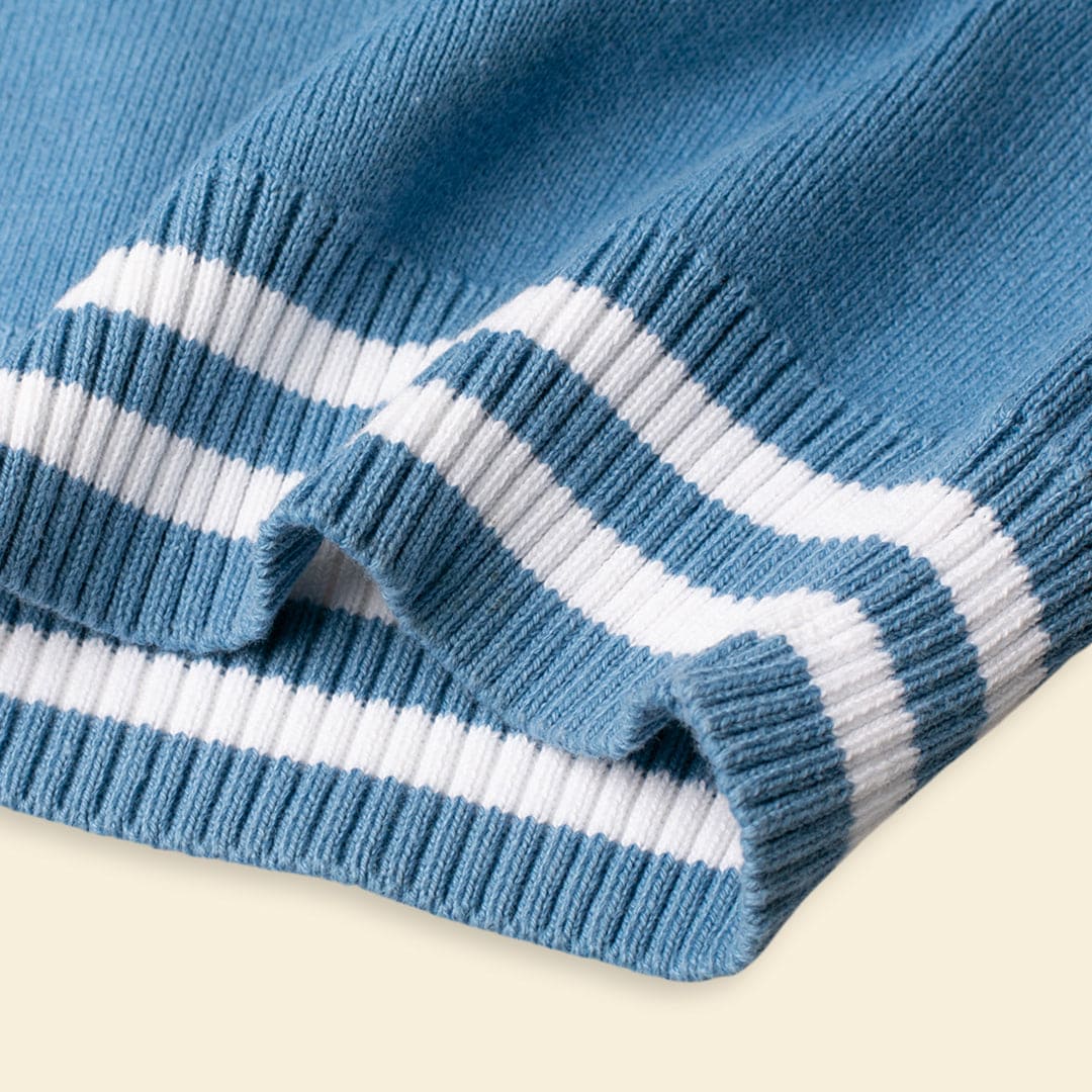 Boys Sleeveless Sweater With Stripe Bottom Sweaters & Cardigans   