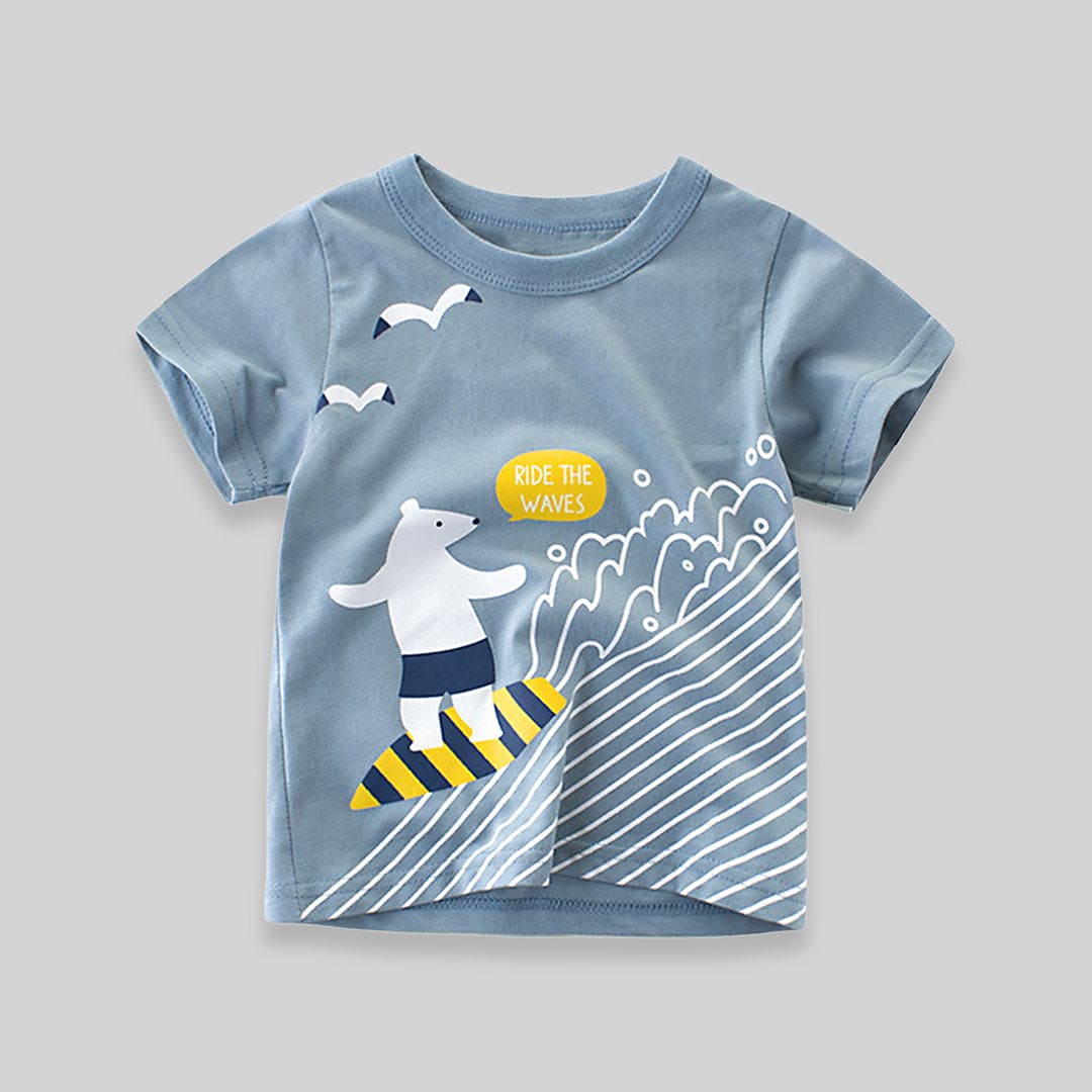 Bear Print Tshirt Tshirts   