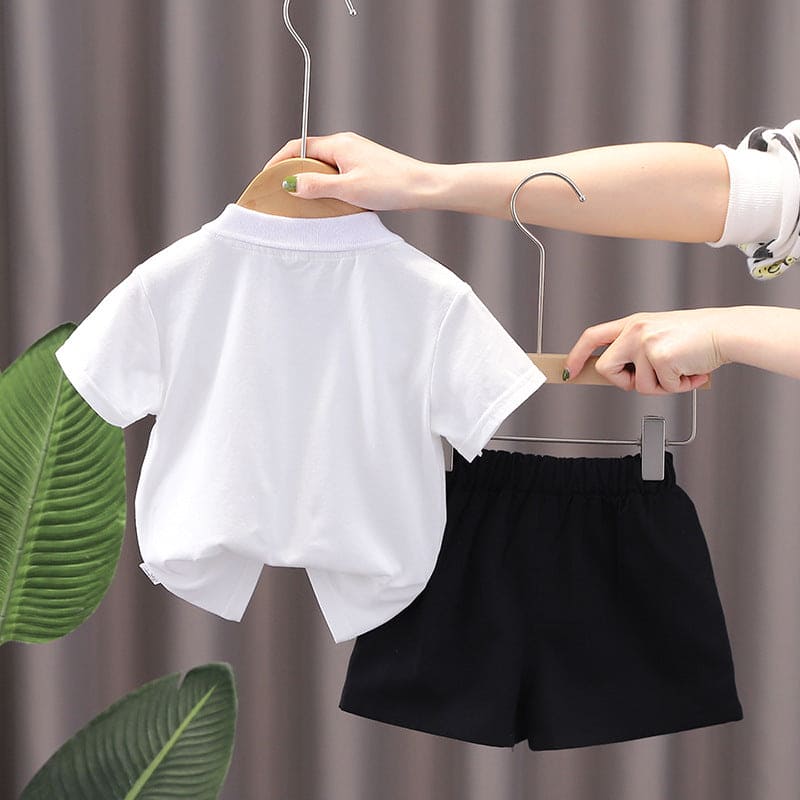 Boys Neck Tie Printed T-Shirt With Shorts 2 pc. Sets   