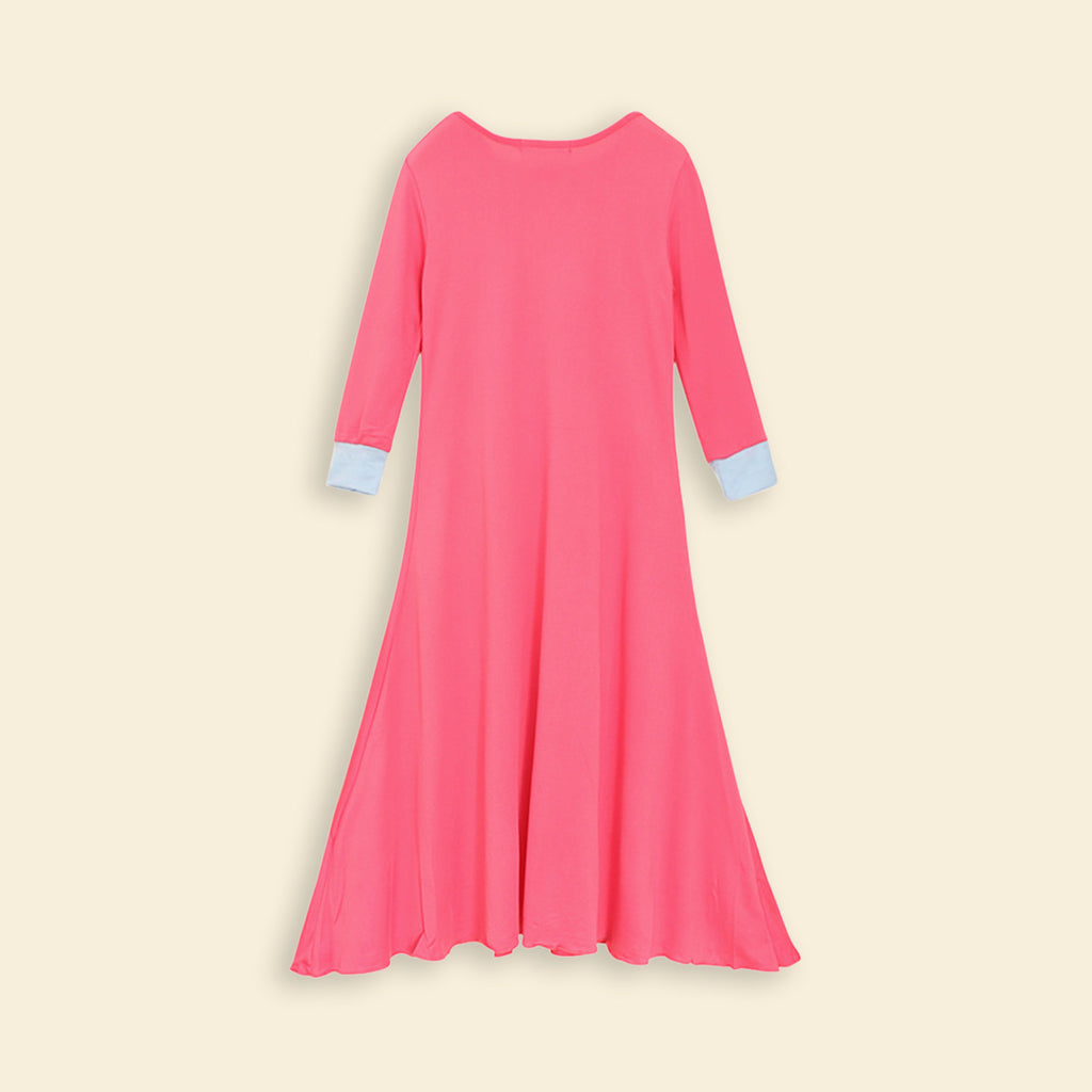 Girls Long Sleeve Dress With Head Scarf Casual Dresses   