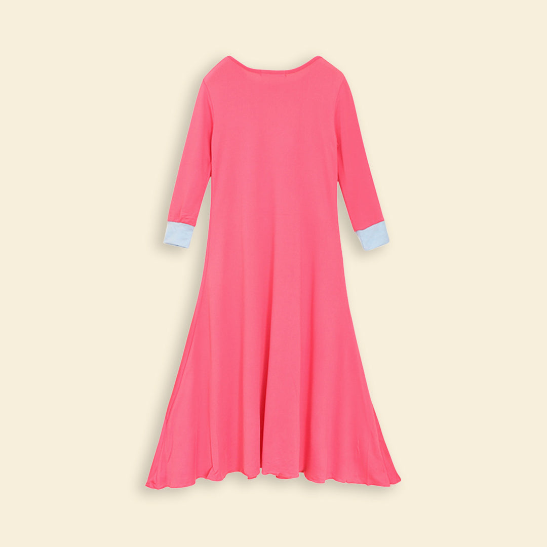 Girls Long Sleeve Dress With Head Scarf Casual Dresses   