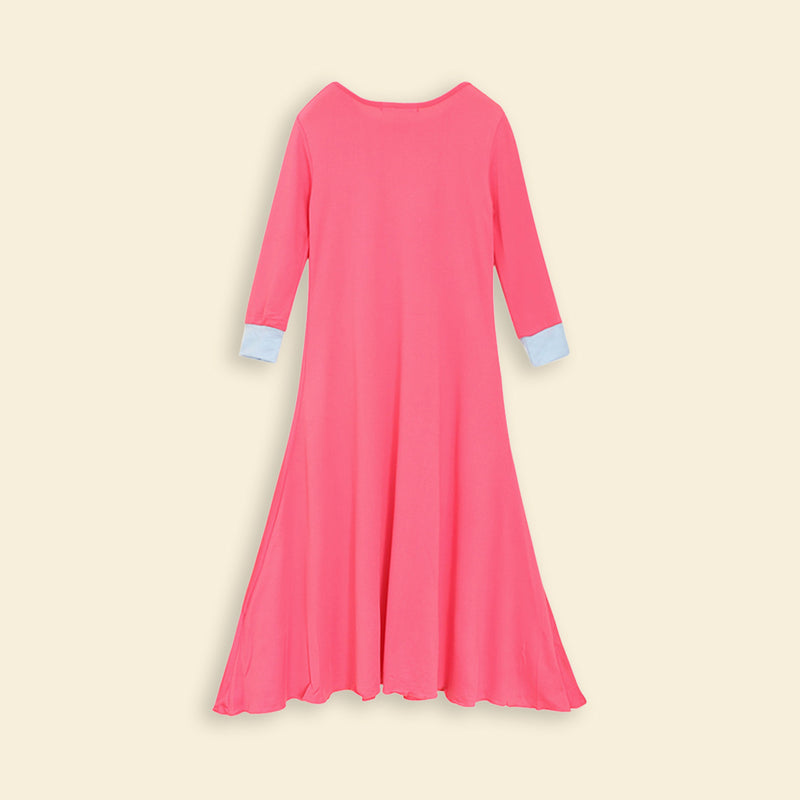 Girls Long Sleeve Dress With Head Scarf Casual Dresses   