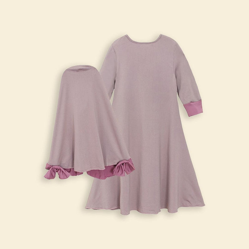 Girls Long Sleeve Dress With Head Scarf Casual Dresses   