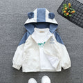 Boys Blue Cute Boy Printed Front Open Trendy Fashion Jacket Coats & Jackets Blue 1-2 Y