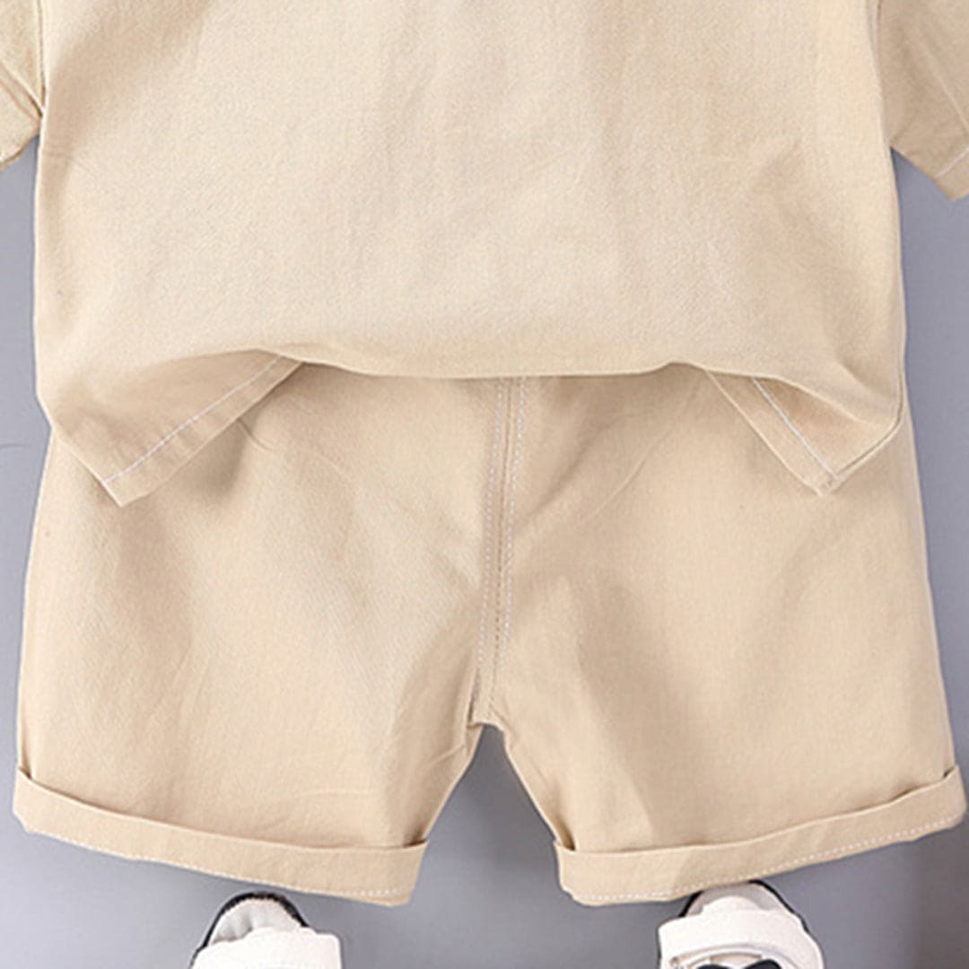 Boys Double Flap Shirt With Shorts Sets   