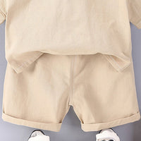Boys Double Flap Shirt With Shorts Sets   